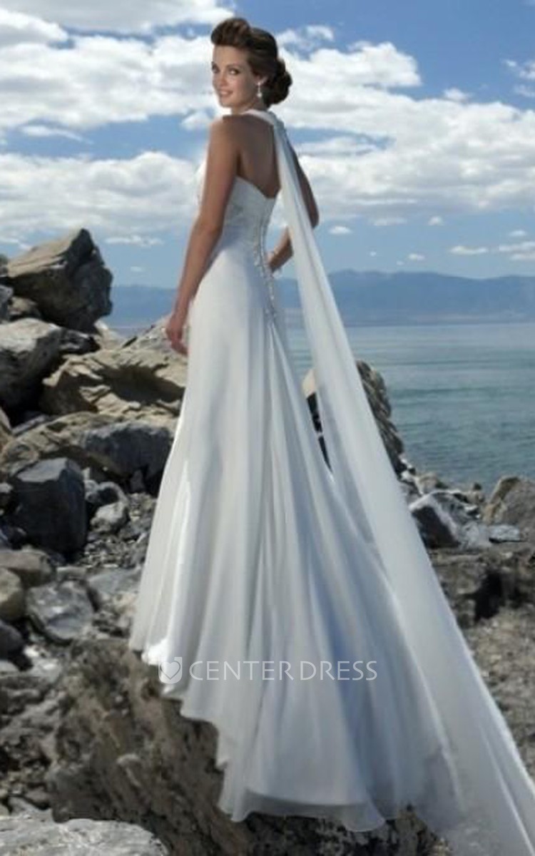 Spaghetti Strap Empire Waist Wedding Dress