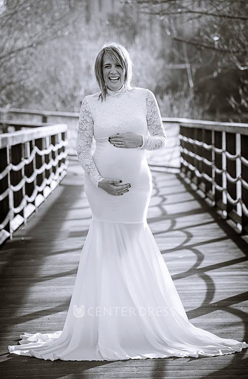 pregnant mermaid wedding dress
