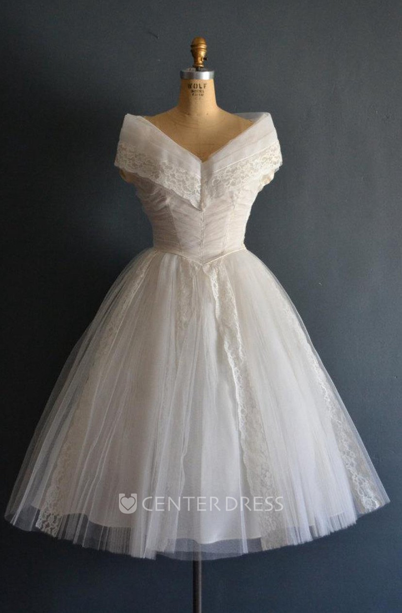 50s short wedding dress