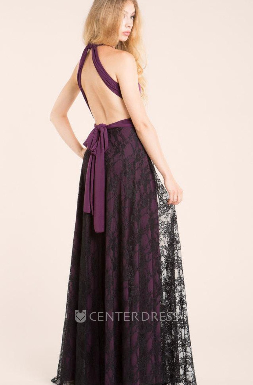eggplant lace dress